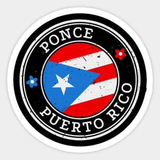 Ponce Puerto Rico Puerto Rican Pride Flag Sticker